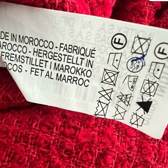 ZARA Textured Weave Blazer Dress Burgundy Red Gold Size S - Picture 13 of 16